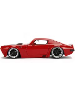 1972 Pontiac Firebird Red with Black Hood Stripe "Bigtime Muscle" Series 1/24 Diecast Model Car by Jada