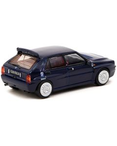 Lancia Delta HF Integrale "Club Italia" Dark Blue with Red Interior "Road64" Series 1/64 Diecast Model Car by Tarmac Works