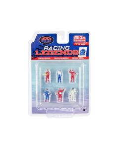 "Racing Legends 2" 6 piece Diecast Set (6 Driver Figures) Limited Edition to 4800 pieces Worldwide for 1/64 Scale Models by American Diorama