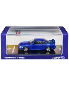 Nissan Skyline GT-R (R33) RHD (Right Hand Drive) Bayside Blue Metallic 1/64 Diecast Model Car by Inno Models