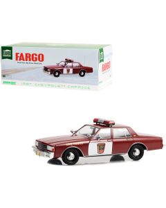 1987 Chevrolet Caprice Burgundy with Burgundy Interior "Minnesota State Trooper" "Fargo" (1996) Movie "Artisan Collection" 1/18 Diecast Model Car by Greenlight