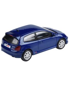 2001 Honda Civic Type R EP3 Vivid Blue Pearl Metallic 1/64 Diecast Model Car by Paragon Models