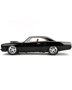 1970 Plymouth Road Runner 440 Black with Red Interior "Bigtime Muscle" Series 1/24 Diecast Model Car by Jada