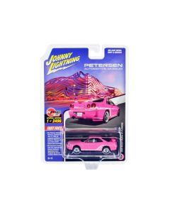 2000 Nissan Skyline GT R BNR34 RHD Right Hand Drive Pink with White Graphics and Interior Petersen Automotive Museum Limited Edition to 2496 pieces Worldwide 1/64 Diecast Model Car Johnny Lightning JLCP7410