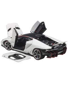 Lamborghini Centenario Bianci Isis / Solid White with Carbon Top 1/18 Model Car by Autoart