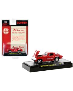 1966 Chevrolet Corvette 427 #68 Red with White Stripes and Graphics "Schwinn Apple Krate" Limited Edition to 4400 pieces Worldwide 1/64 Diecast Model Car by M2 Machines