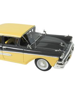 1958 Ford Fairlane 4 Door Gunmetal Gray and Pastel Yellow Limited Edition to 240 pieces Worldwide 1/43 Model Car by Goldvarg Collection