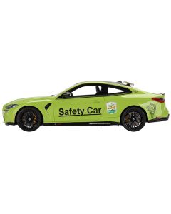 BMW M4 "Safety Car" Light Green with Carbon Top "24 Hours of Daytona" (2022) 1/18 Model Car by Top Speed