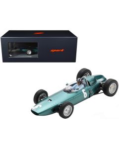 BRM P57 #6 Graham Hill Winner F1 Formula One Monaco GP (1963) with Driver Figure and Acrylic Display Case 1/18 Model Car by Spark