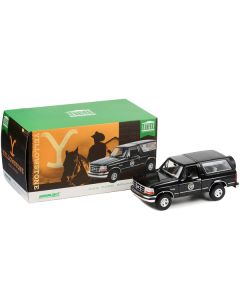 1992 Ford Bronco Black "Montana Livestock Association" "Yellowstone" (2018-Current) TV Series "Artisan Collection" 1/18 Diecast Model Car by Greenlight