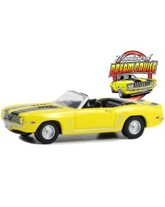 1969 Chevrolet Camaro SS Convertible Yellow with Black Stripes "17th Annual Woodward Dream Cruise Featured Heritage Vehicle" (2011) "Woodward Dream Cruise" Series 1 1/64 Diecast Model Car by Greenlight