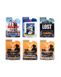 "Hollywood Series" Set of 6 pieces Release 38 1/64 Diecast Model Cars by Greenlight