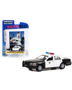 1998 Ford Crown Victoria Police Interceptor Black and White Reno Sheriff's Department 