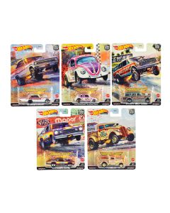 "Drag Strip" 5 piece Set "Car Culture" Series Diecast Model Cars by Hot Wheels