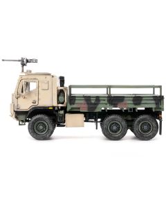 M1083 MTV (Medium Tactical Vehicle) Armored Cab Cargo Truck with Turret NATO Camouflage "US Army" "Armor Premium" Series 1/72 Diecast Model by Panzerkampf