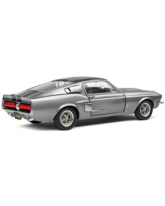 1967 Shelby GT500 Gray Metallic with Black Stripes 1/18 Diecast Model Car by Solido