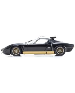 Lamborghini Miura SVR Black and Gold 1/18 Model Car by Kyosho