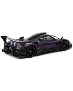 Pagani Zonda R Viola PSO Metallic and Black "Global64" Series 1/64 Diecast Model Car by Tarmac Works