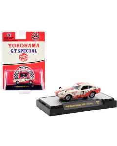 1970 Nissan Fairlady Z432 RHD (Right Hand Drive) #3 White with Red Stripes "Yokohama G.T. Special" Limited Edition to 7040 pieces Worldwide 1/64 Diecast Model Car by M2 Machine