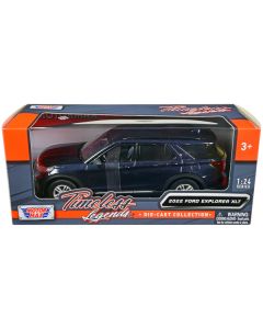 2022 Ford Explorer XLT Dark Blue Metallic "Timeless Legends" Series 1/24 Diecast Model Car by Motormax