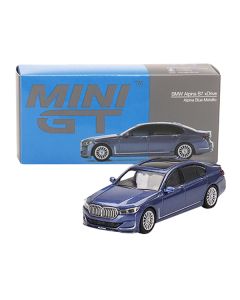 BMW Alpina B7 xDrive Alpina Blue Metallic with Sunroof Limited Edition to 2040 pieces Worldwide 1/64 Diecast Model Car by Mini GT