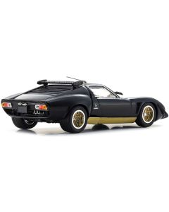 Lamborghini Miura SVR Black with Gold Accents and Wheels 1/43 Diecast Model Car by Kyosho