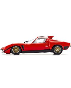 Lamborghini Miura SVR Red with Black Accents and Gold Wheels 1/43 Diecast Model Car by Kyosho