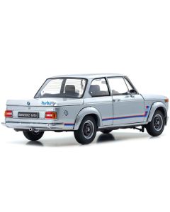 BMW 2002 Turbo Silver with Red and Blue Stripes 1/18 Diecast Model Car by Kyosho