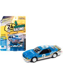 1986 Ford Thunderbird Stock Car #9 Bright Blue "Go-Po-Po-Go!" 24 Hours of Lemons "Street Freaks" Series Limited Edition to 8058 pieces Worldwide 1/64 Diecast Model Car by Johnny Lightning