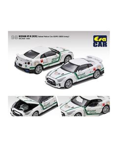 Nissan GT-R (R35) White Dubai Police "EXPO 2020" Livery Limited Edition to 720 pieces Worldwide 1/64 Diecast Model Car by Era Car