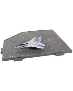 Grumman F-14 Tomcat Fighter Aircraft "VF-2 Bounty Hunters" and Section C of USS Enterprise (CVN-65) Aircraft Carrier Display Deck "Legendary F-14 Tomcat" Series 1/200 Diecast Model by Forces of Valor