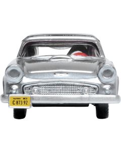 1956 Ford Thunderbird Gray Metallic with Raven Black Top 1/87 (HO) Scale Diecast Model Car by Oxford Diecast