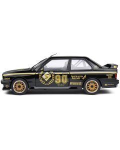 1990 BMW E30 M3 Black "Solido 90th Anniversary" Livery Limited Edition "Competition" Series 1/18 Diecast Model Car by Solido