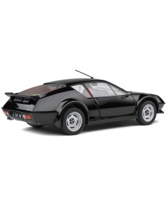 1983 Alpine A310 Pack GT Noir Irise Black with Red Interior 1/18 Diecast Model Car by Solido