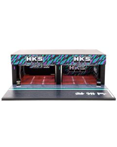 Garage Diorama "HKS" Display for 1/64 Model Cars by Tarmac Works