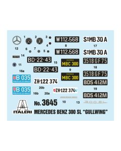 Skill 3 Model Kit Mercedes Benz 300 SL Gullwing 1/24 Scale Model by Italeri