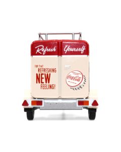 Travel Trailer Cream with Red Top "Pause and Refresh Yourself Drink Delicious Coca-Cola" 1/24 Diecast Model Car by Motor City Classics