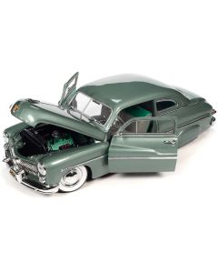 1949 Mercury Eight Coupe Berwick Green Metallic with Green and Gray Interior 1/18 Diecast Model Car by Auto World