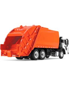 Mack LR with McNeilus Rear Load Refuse Body Orange and White 1/87 (HO) Diecast Model by First Gear