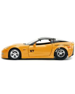 2006 Chevrolet Corvette Yellow with Black Top "Mickey Thompson" "Bigtime Muscle" Series 1/24 Diecast Model Car by Jada