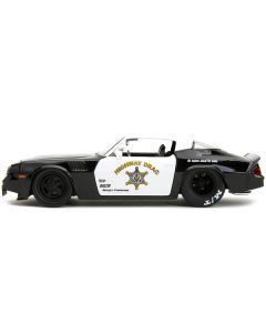 1979 Chevrolet Camaro Z28 Police Black and White "Highway Drag" "Bigtime Muscle" Series 1/24 Diecast Model Car by Jada