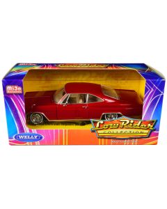 1965 Chevrolet Impala SS 396 Lowrider Red Metallic "Low Rider Collection" 1/24 Diecast Model Car by Welly