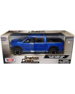 2019 RAM Rebel 1500 Crew Cab Pickup Truck Blue Metallic "American Classics" Series 1/24-1/27 Diecast Model Car by Motormax