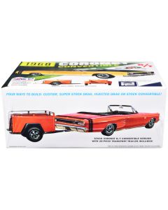 Skill 2 Model Kit 1968 Dodge Coronet R/T Convertible with Haul-Away Trailer 1/25 Scale Model by MPC