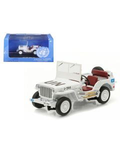 1944 Jeep Willys UN United Nations White 1/43 Diecast Model Car by Greenlight