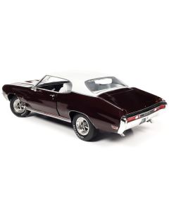 1970 Buick GS Stage 1 Burgundy Mist Metallic with White Top and Interior "Muscle Car & Corvette Nationals" (MCACN) 1/18 Diecast Model Car by Auto World