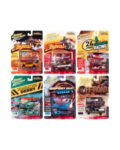 "Street Freaks" 2022 Set A of 6 Cars Release 2 1/64 Diecast Model Cars by Johnny Lightning