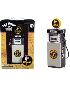 1951 Wayne 505 Gas Pump "Signal Gasoline" Black and Gray "Vintage Gas Pumps" Series 10 1/18 Diecast Model by Greenlight