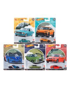 "Auto Strasse" 5 piece Set "Car Culture" Series Diecast Model Cars by Hot Wheels