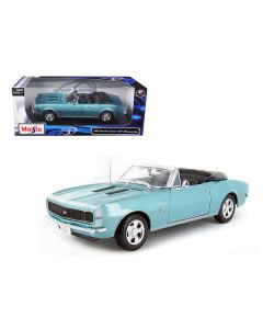 1967 Chevrolet Camaro SS 396 Convertible Turquoise 1/18 Diecast Model Car by Maisto